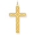 thumbnail image 1 of 14K Yellow Gold Laser Designed Cross Pendant, 1 of 2