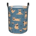 thumbnail image 2 of Uemuo French Bulldog Yoga Pattern Circular Laundry Hamper Basket with handles,Collapsible laundry basket,Large capacity laundry hamper,Laundry Organizer-Small, 2 of 8