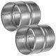 thumbnail image 1 of Conectores para conductos, sistemas de ventilación, acero galvanizado, 4 pulgadas, paquete de 2, 1 of 9