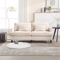 thumbnail image 2 of Chenille Fabric Loveseat with Curved Edges | Ideal for Bedroom Reading Nook, Soft Touch, 2 of 6