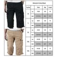 thumbnail image 4 of Mens 3/4 Long Length Elasticated Shorts Waist Cargo Combat Three Quarter Pants, 4 of 4