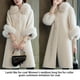 thumbnail image 5 of Minnieouse Abrigo de piel artificial para mujer, abrigo largo de mezcla de lana, chaqueta de invierno transpirable agradable a la piel, prendas de vestir Abrigos y chamarras Beige L Minnieouse  AP013647-01, 5 of 6