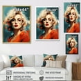 thumbnail image 4 of Designart "Pop Art Portrait Of Monroe In Magenta I" Woman Pop Art Floater Framed Canvas Prints, 4 of 5