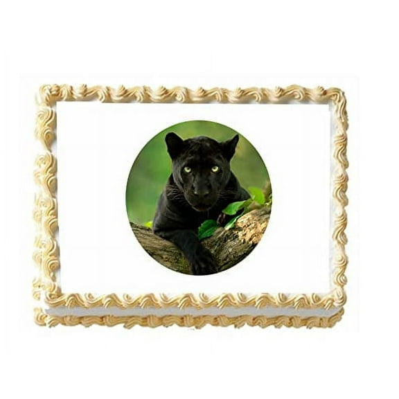 Whimsical Practicality's Black Panther Edible Icing Image Cake Topper-1/4 Sheet or Larger