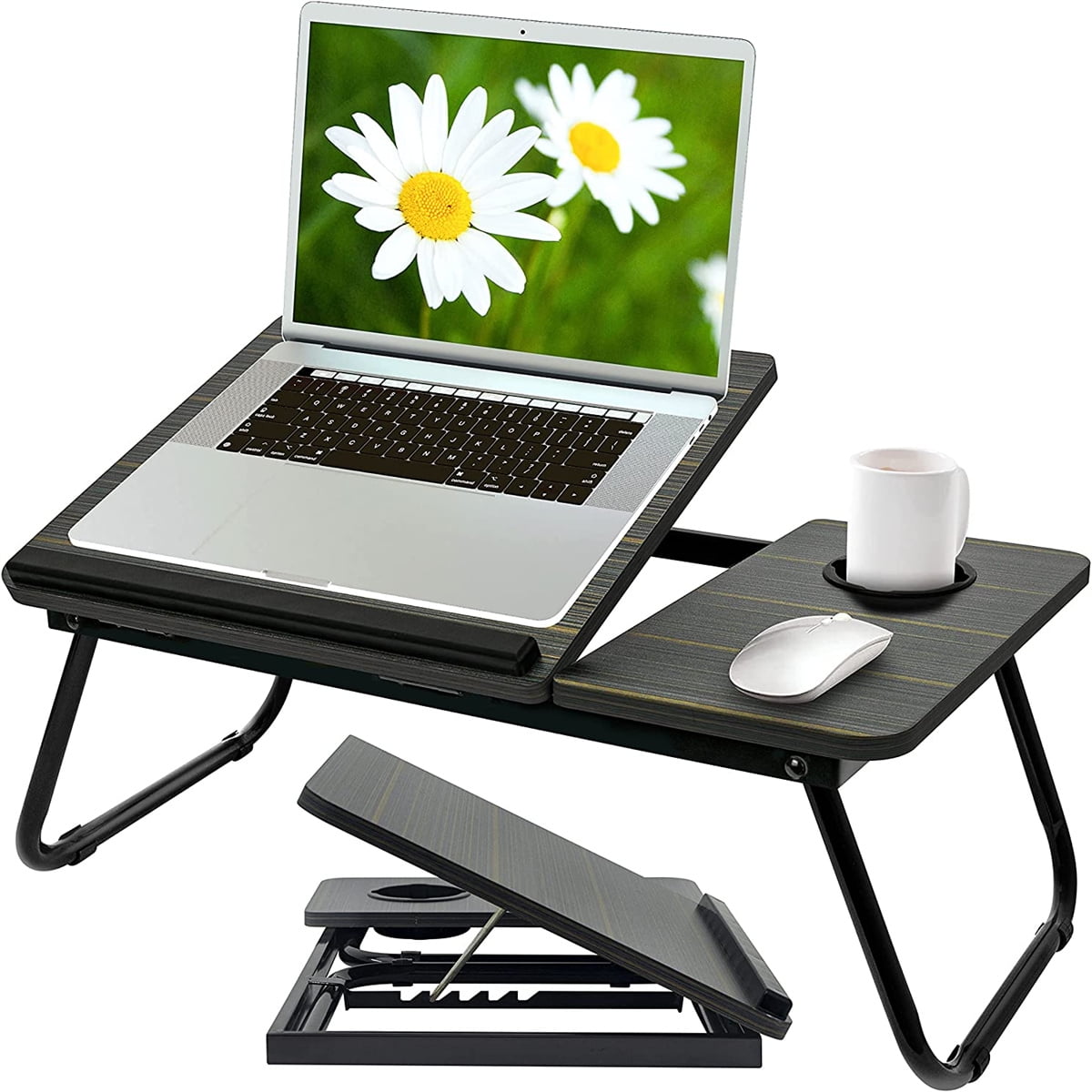 Laptop Desk for Bed and Sofa with Adjustable Tilting Top,Breakfast