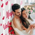 thumbnail image 3 of Happy Valentines Day Shower Curtain, Valentine Red Heart Shower Curtains for Bathroom, Valentines Romantic Home Decor Waterproof Fabric with Hooks 72x72 Inch, 3 of 6