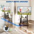 thumbnail image 5 of RTVR Mobile TV Stand on Wheels for 37-75 inch Flat Curved Screen, Height Adjustable Rolling TV Cart with Reinforced Storage Shelves up to 150 lbs, 5 of 9