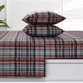 thumbnail image 1 of Juego de sábanas Tribeca Living Brentwood Plaid, tamaño completo, 100% algodón, 1 of 5