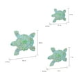 thumbnail image 3 of Sea Turtle Wall Art- Nautical 3D Metal Hanging Décor-Vintage Coastal Seaside Inspired Style-Under Water Sea Life Ocean by Lavish Home 3PC, 3 of 7