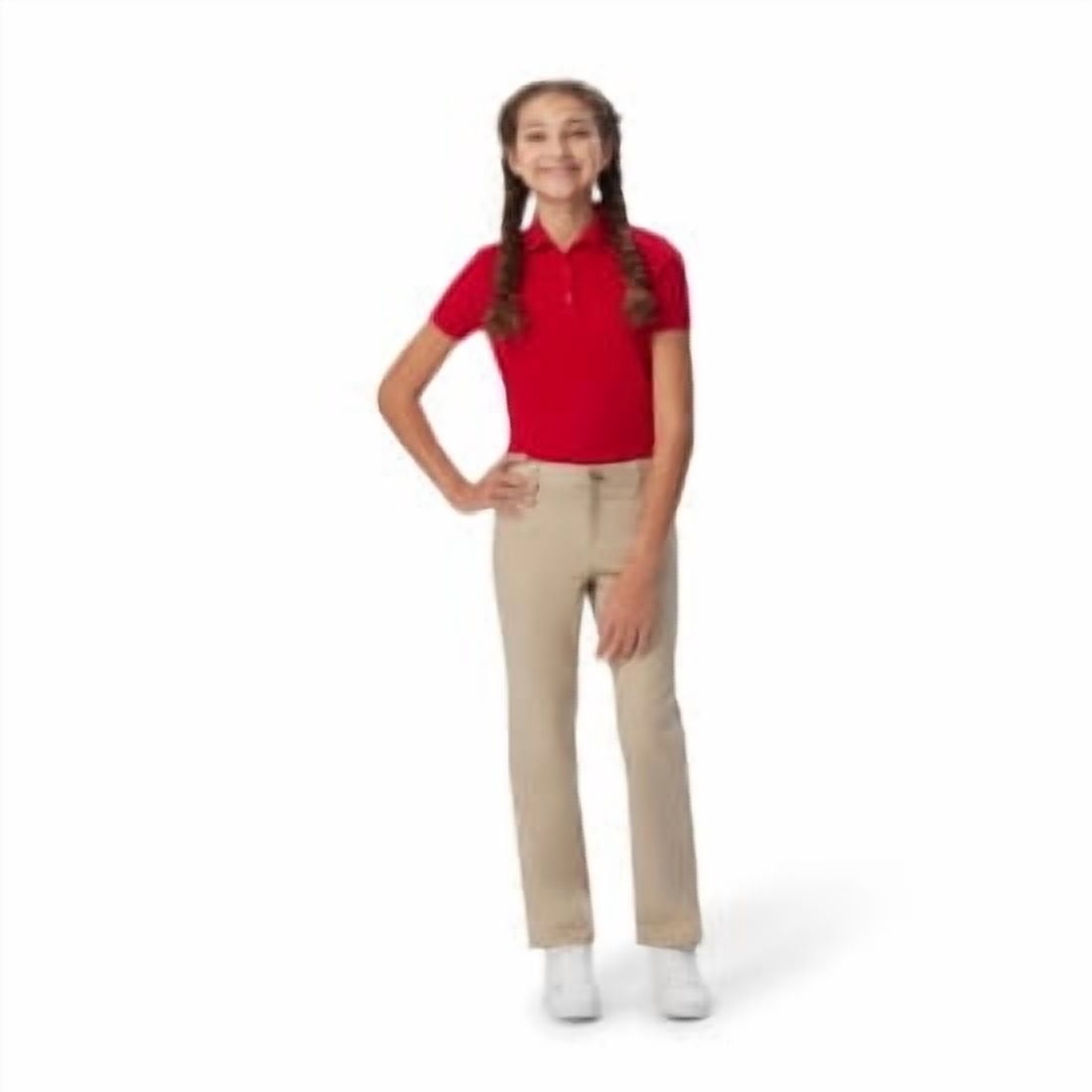 French Toast Girls School Uniform Stretch Twill Straight Leg Pants, Sizes 4-20 & Plus