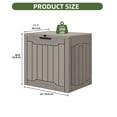 thumbnail image 2 of Uforic 31 Gallon Waterproof Resin Outdoor Storage Box, Lockable Deck Box & Package Delivery Box for Patio Furniture, Gardening Tools, Pool Supplies, Outdoor Organization, Light Brown, 2 of 9