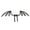 Wings black and gray, variant on Giaone Trendy Bat Beast Ears Headbands Lovely Bat Headbands Children Hair Hoop