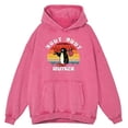 thumbnail image 3 of Sudadera con capucha holgada de gran tamaño para hombre, estilo retro, desgastado, lavado Noot Noot Pingu, estilo retro, divertida, Ulzzang, 100 % algodón, 3 of 4