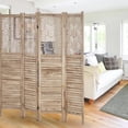 thumbnail image 7 of Ataucjin 4 Panels Room Divider 67 Inch Tall, Folding Room Divider, Freestanding Wooden Privacy Screens, Room Separation, Folding Privacy Screens for Home Office Restaurant Bedroom, 7 of 7