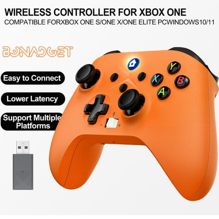 Bonadget Xbox One Controller Wireless, Compatible with Xbox Series S/X,Xbox One X/S, Xbox Elite Series,PC/Windows 10 Gaming Controller with Volume Control Key,3.5mm Headphone Jack, 2.4GHZ Adapter