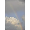 Peel-n-Stick Poster of Grey Rainbow Blue Clouds Air Weather Poster 24x16 Adhesive Sticker Poster Print
