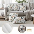 thumbnail image 6 of Easter Pillow Covers 2 Pack Spring Pink Floral Green Leaf Plant Pillowcase Waterproof Outdoor Throw Pillow Cover for Patio Garden Square Cushion 16”x16”, 6 of 9