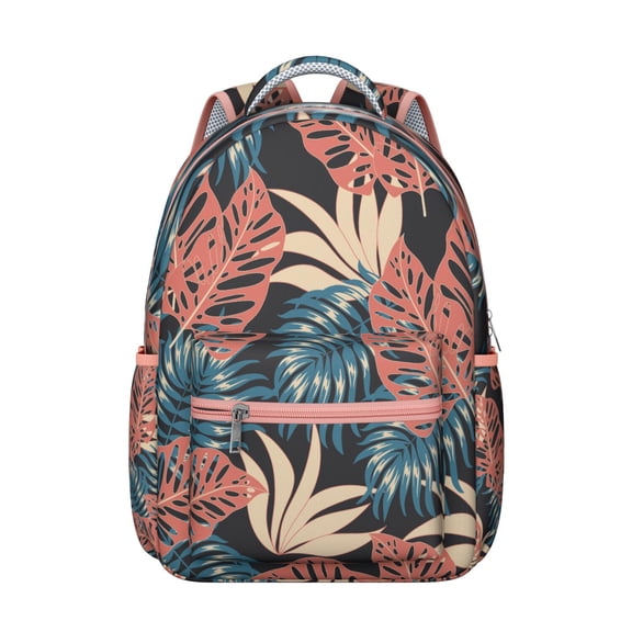 Hawaii Tropical Wind Palm Leaves Backpack: Stylish Durable Laptop Daypack for Students, Large Capacity Bookbag with Padded Sleeve, Perfect Gift for Campus Commute