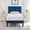 Dark Blue, variant on VECELO Queen Bed Frame with Upholstered Headboard, Heavy-Duty Platform Bedframe with Strong Wooden Slats Support, No Boxing Spring Needed, Dark Gray