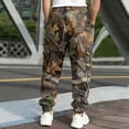 thumbnail image 5 of Havenx Mens Baggy Camo Cargo Pants Maple Leaf Print Drawstring Waist Tapered Cargo Joggers with Pockets Wide Leg Bottoms Hunting Casual Fashion Loose Fit Y2k Streetwear,Deep Green 2XL, 5 of 5