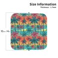 thumbnail image 3 of Kll Square Drink Coasters Set Of 4,Pu Leather Absorbent Coasters Set Decorative Coffee Cup Coasters Housewarming Gift For Home Decor-Hawaii Palms, 3 of 9