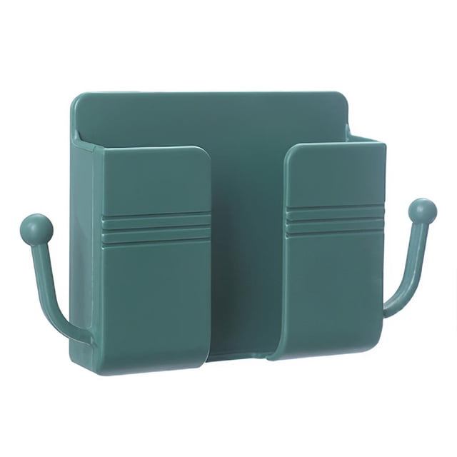 Soporte Para Teléfono Móvil Montado En La Pared Soporte De Almacenamiento De Tarjeta De Acceso De Control Remoto Adhesivo De Plástico Con 2 Ganchos Colgantes Para El Hogar seitruly HA027272-02