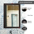 thumbnail image 6 of Design House Ventura 24"  Wall Mounted Mirrored Bathroom Medicine Cabinet, Espresso, 6 of 14