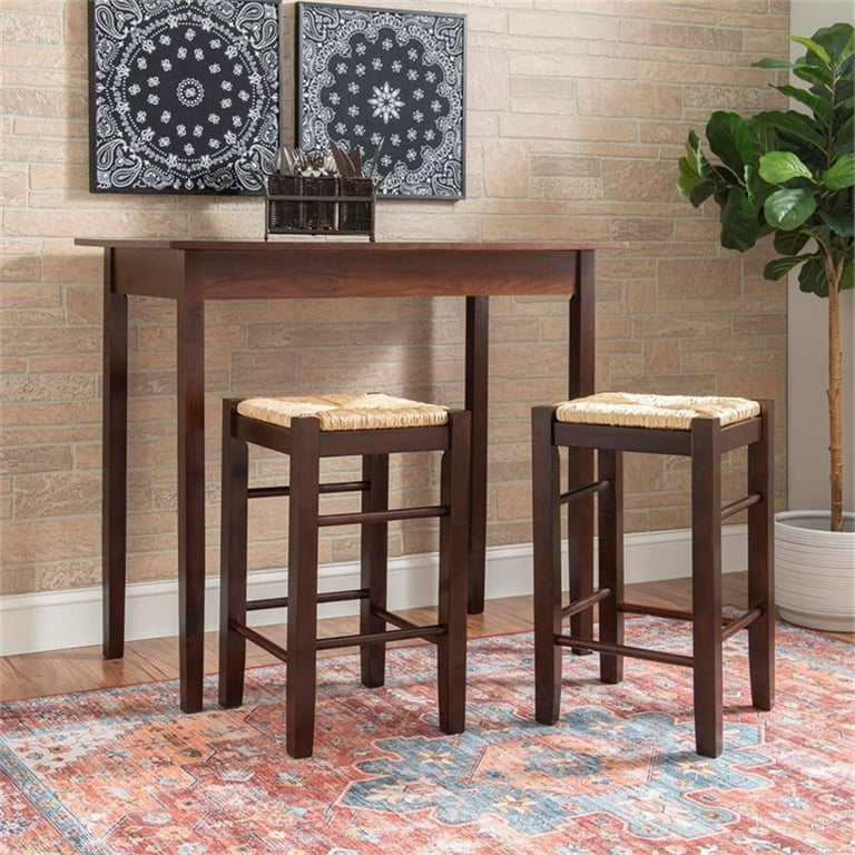 Small Kitchen Table Linon Tavern 3-Piece Espresso Tavern Pub Table