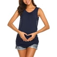 thumbnail image 3 of Camisetas de lactancia de maternidad para mujer, camisetas sin mangas de lactancia, camisetas de maternidad sin mangas de doble capa Levamdar WMZL-1643-8, 3 of 6