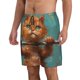 thumbnail image 2 of Fotbe Strong Kitten Lifting Weights Trajes de Baño Estampados para Hombre, Shorts de Verano de Secado Rápido, Ropa de Playa, Bañadores-Large, 2 of 6
