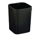 thumbnail image 2 of Cesto de basura de plástico tejido de ratán , cubo de basura cuadrado, papelera para dormitorio, oficina, hogar, baño, interior y exterior Negro perfecl Cesto de basura, 2 of 8