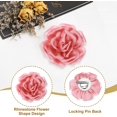 thumbnail image 3 of Silk Satin Flower Brooch Pin, Large Peony Floral Lapel Pin, 3 of 5