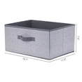 thumbnail image 4 of Unique Bargains Storage Cube Bin with Handles 1 Pack Collapsible Storage Basket Grey M, 4 of 7