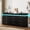 Black, variant on JassmiPkwy 63'' Wide LED 9 Drawer Dresser with Charging Station, Black Modern Chest of Drawer,Bedroom