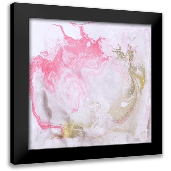 James, Nola 12x12 Black Modern Framed Museum Art Print Titled - Lost in a Cloud of Pink