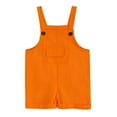 thumbnail image 4 of Bigetiay Kids Girls Casual Sleeveless Jumpsuits Comfortable Orange Jumpsuit with Pockets for Daily Wear Kids Rompers Size 8-9 Years, 4 of 5