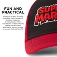 thumbnail image 4 of Gorra de béisbol Nintendo Super Mario rojo/negro para niños de 4 a 7 años, 4 of 7