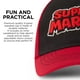 thumbnail image 4 of Gorra de béisbol Nintendo Super Mario rojo/negro para niños de 4 a 7 años, 4 of 7