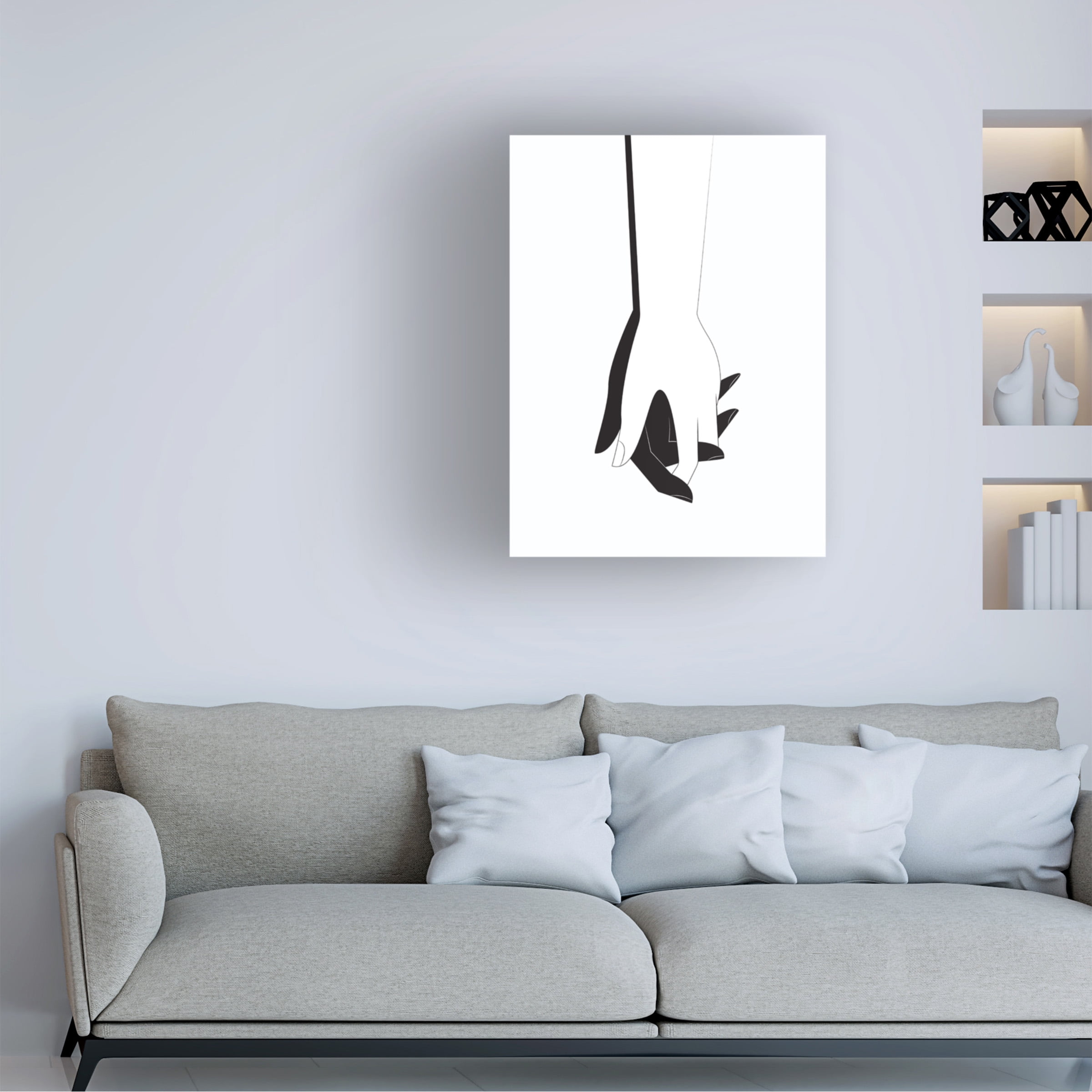 Beth Cai 'Hold Hands' Canvas Art