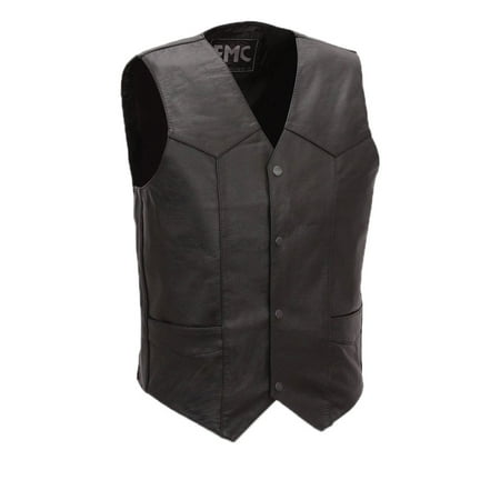 - First Manufacturing Men's Top Shot Motorcycle Vest Black 38