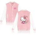 thumbnail image 1 of Hello Kitty Bomber Jacket Women Men Autumn Baseball Jacket Coat Student Streetwear Harajuku Bomber College Jacket, 1 of 7