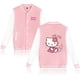 thumbnail image 2 of Chaqueta bomber de Hello Kitty para mujer y hombre, chaqueta de béisbol de otoño, abrigo de estudiante, ropa de calle, chaqueta bomber de estilo universitario de estilo Harajuku, 2 of 5