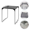 thumbnail image 3 of ColoMX Organizador de estantes de malla plegable, gabinete de baño apilable, estante de almacenamiento debajo del fregadero, estante de almacenamiento para el hogar, cocina y escuela, gimnasio, negro, 3 of 8