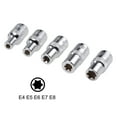 thumbnail image 4 of Unique Bargains 1/4-Inch Drive External Torx Shallow Socket Set E4 E5 E6 E7 E8 Cr-V Steel 5pcs, 4 of 4