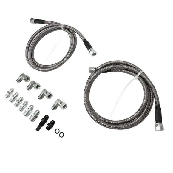 Transmission 6AN 70 Inch Transmission Fluid Oil Cooler Hose Line Kit Stainless Steel PTFE Woven Replacement for 4L80E TH350 TH400 4L60E 700R4