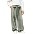 thumbnail image 2 of LvhaoGJOB Kids' Casual Pants - Soft, Elastic Waist & Pockets - Army Green 9-10 Years, 2 of 5