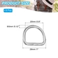 thumbnail image 2 of Uxcell Metal D-Rings, 304 Stainless Steel D Ring Welded Solid Dee Rings DIY Accessories for Dog Collars 3x20mm, 2 of 6