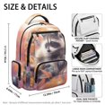 thumbnail image 4 of Xixirimido Racoon Forest Camo Print Kids School Backpack, 17" Large Capacity Bookbag, Multi Pockets School Bag for Boys Girls Teens Preschool Elementary Middle High School, 4 of 8