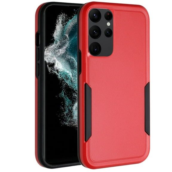 For Samsung Galaxy S23  S23 Plus Heavy Duty Shockproof Dual Layer Drop Protection Hybrid Rugged Rubber Armor Defend Cover ,Xpm Phone Case [ Red ]