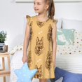 thumbnail image 4 of Fotbe German Shepherd Dog Vestido de Dormir para Niñas de 3 a 10 Años, Mangas Cortas, Estilo Princesa, Pijama Camisón con Mangas Voladas-Large, 4 of 6